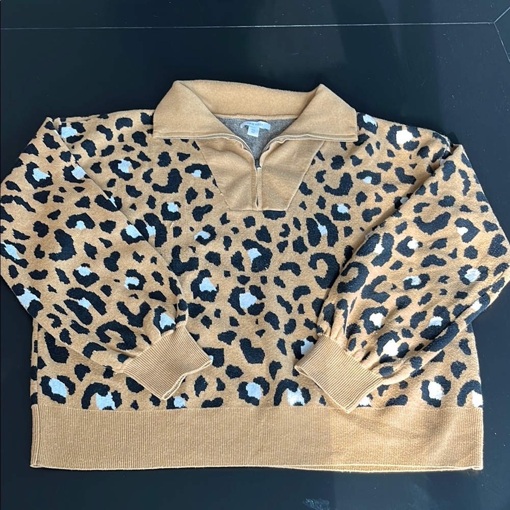 Nine West Leopard Print Pullover Sweater size xxl
